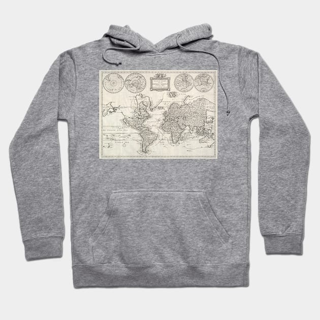 Vintage Map of The World (1786) Hoodie by Bravuramedia